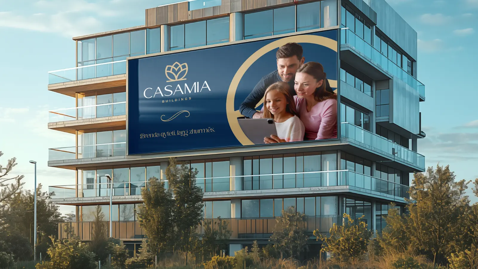 CasaMia Buildings Billboard und Immobilienbranding von Tung ADS