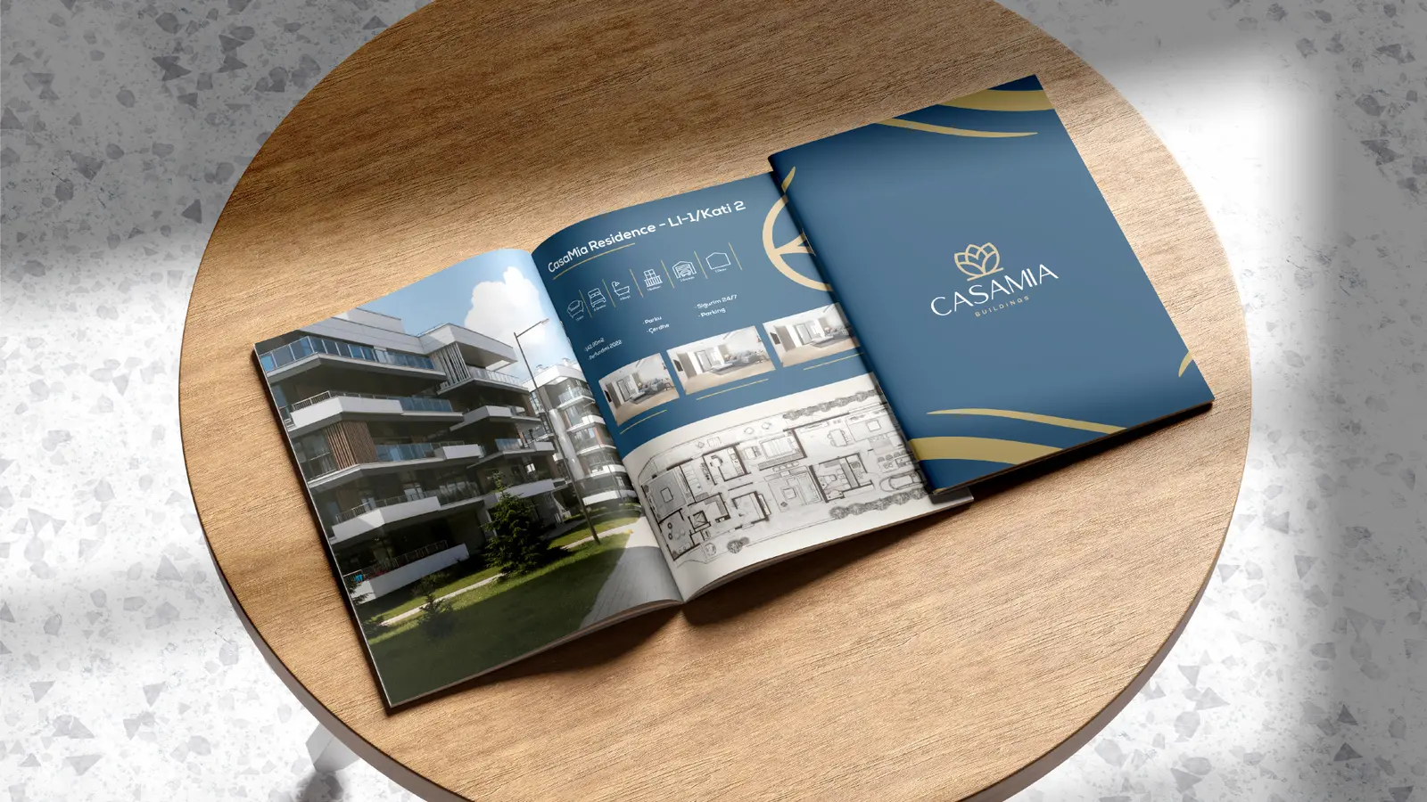 CasaMia Immobilienbroschüre und Exposé Design