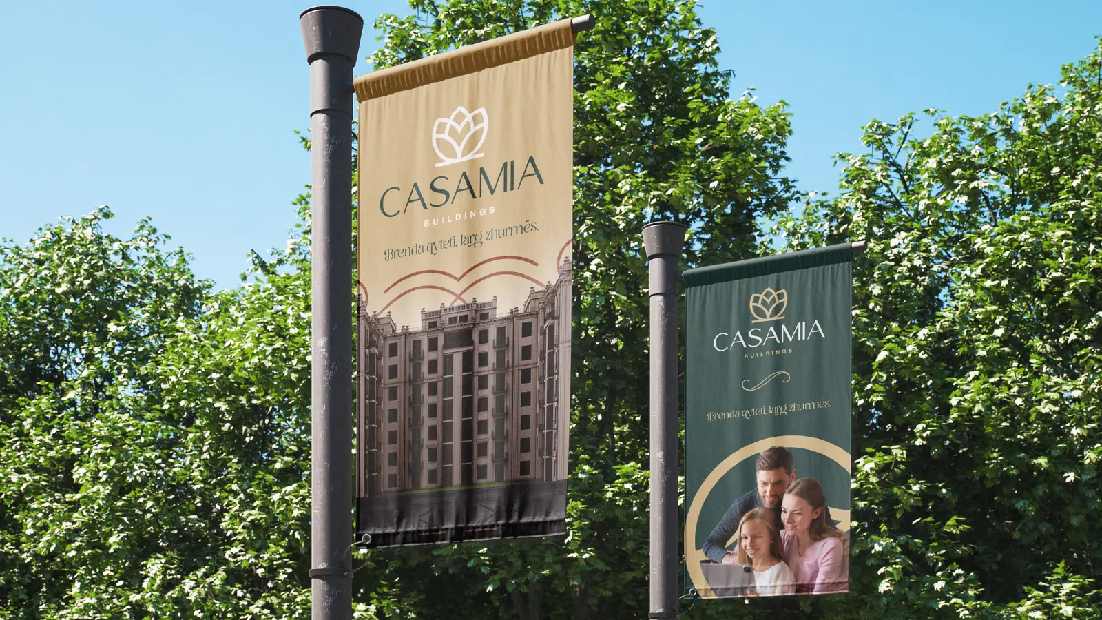 CasaMia Straßenbanner für das Immobilienprojekt